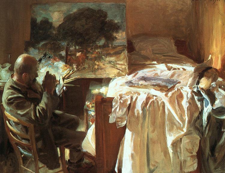 John Singer Sargent An Artist in his Studio Spain oil painting art